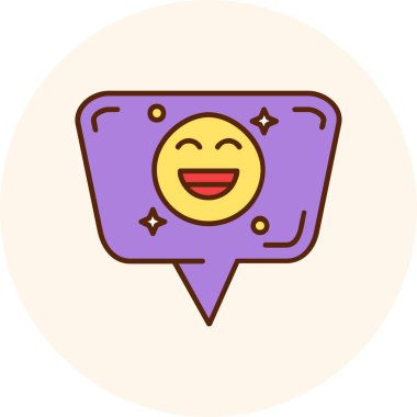 Mutlu gülümseme ikonu ile emoji