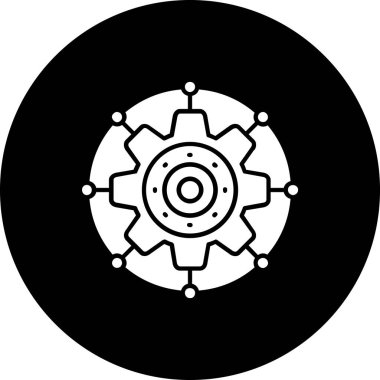 dişli simgesinin vektör illüstrasyonu