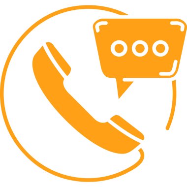 telefon düz kabartma simgesi ara