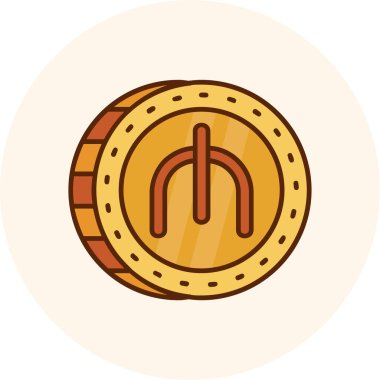 para sikkeleri vektör çizim tasarımı ile para sikkesi