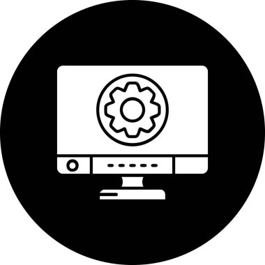 Modern bilgisayar simgesinin vektör illüstrasyonu