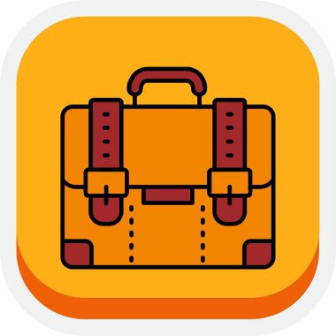 Sırt çantası simgesinin vektör çizimi