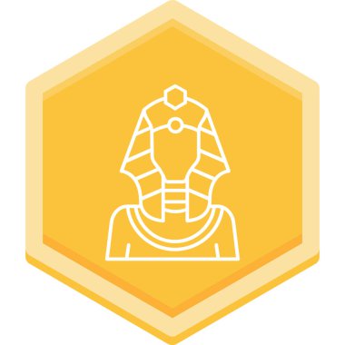 Düz stil Mısır altın simgesi