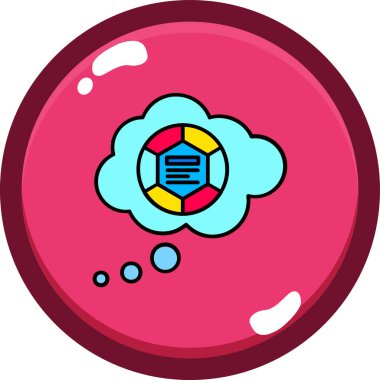 Bir kürenin bir simgesinin vektör çizimi