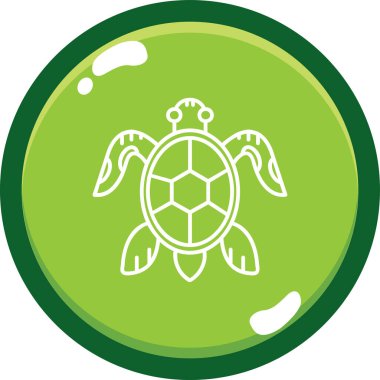 Kaplumbağa ağ ikonu vektör illüstrasyonu