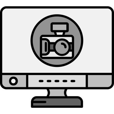 kamera simgesi vektör illüstrasyonu