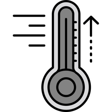 Termometre. Web simgesi basit illüstrasyon