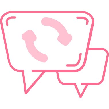 Sohbet ikonunu ara. vektör illüstrasyonu