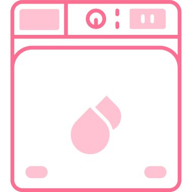 Bir çamaşır makinesinin vektör çizimi