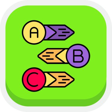 renkli kalemler ve cetvel çizgisi simgesi. vektör illüstrasyonu.