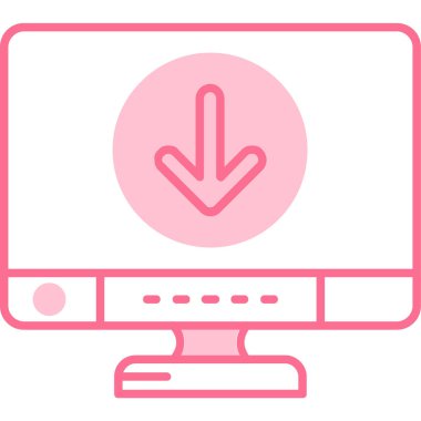 Bilgisayar simgesinin vektör illüstrasyonu