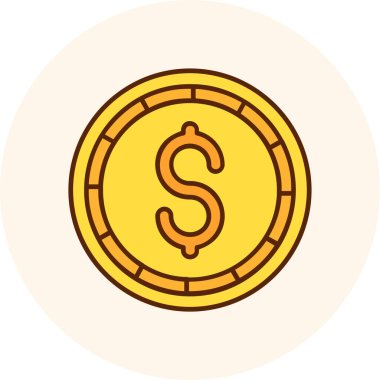 Para için. Web simgesi basit illüstrasyon