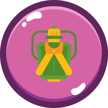 Yeşil ve mor simgenin vektör çizimi