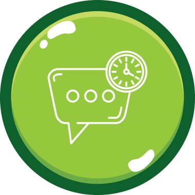 Beyaz arkaplanda izole edilmiş düz stil saat simgesi.