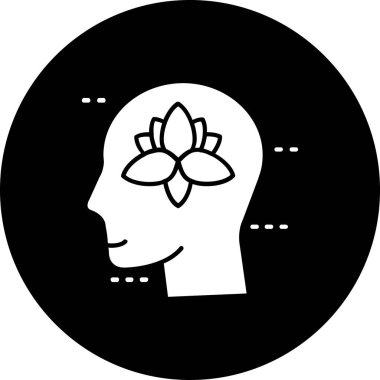 Bir çiçek simgesinin vektör illüstrasyonu