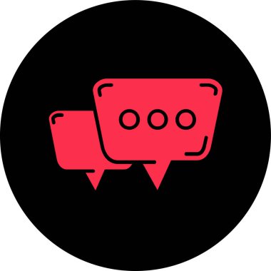 Konuşma balonu simgesinin illüstrasyon simge tasarım