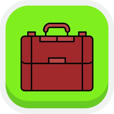 evrak çantası simgesi, vektör illüstrasyonu