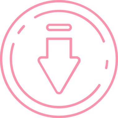 ok aşağı simge vektör illüstrasyonu