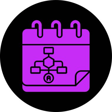 Benzersiz takvim vektör simgesi