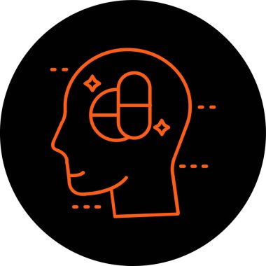 Beyin simgesinin vektör illüstrasyonu