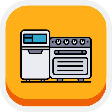 Mutfak gereçleri vektör simgesi.