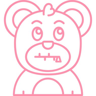 sinirli ayı başı simgesi ana hat biçiminde