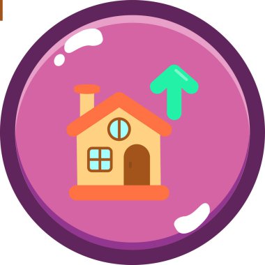 Ev. Web simgesi basit illüstrasyon