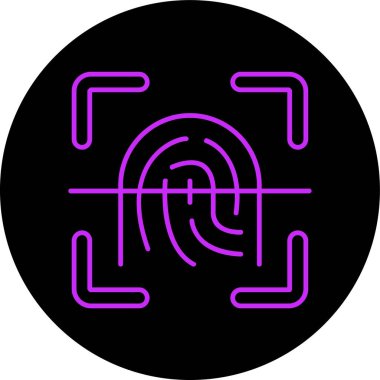 Parmak izi. Web simgesi basit illüstrasyon