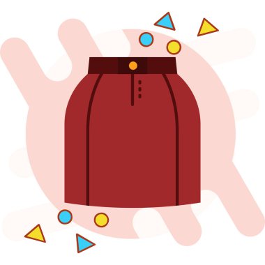 Bir elin kırmızı ve beyaz çizilmiş vektör çizimi