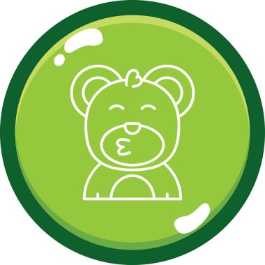 hayvan ayı simge vektör çizim