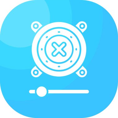 Mavi bir simgenin vektör illüstrasyonu