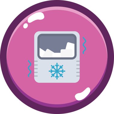 Soğuk kar soğuk ikonu düz stil