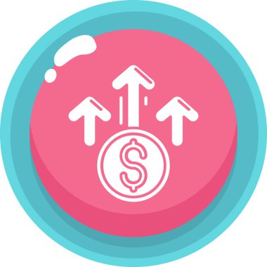 Dolar. Web simgesi basit illüstrasyon