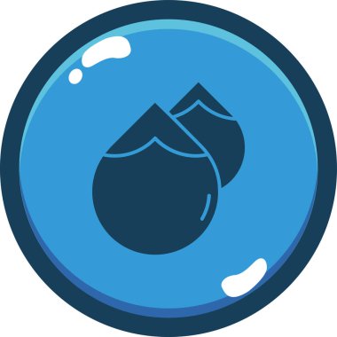 Damla simge vektör web ve mobil uygulaması tasarımı, açılan logo kavramı için izole üzerinde beyaz arka plan