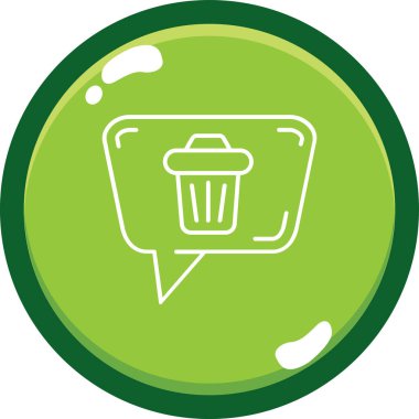 Çöp kutusu simgesi. vektör illüstrasyonu