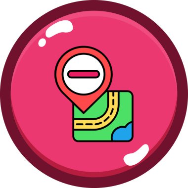 Konumu PIN simgesi. vektör çizim