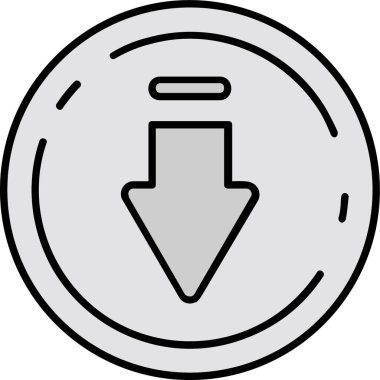 ok aşağı yönde ana hat biçiminde simge