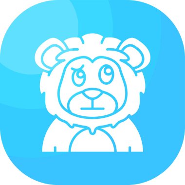 Yüzü ve mavi gözleri olan sevimli bir ayı.