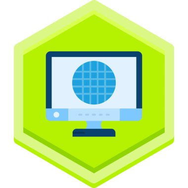 Bilgisayar. Web simgesi basit tasarım