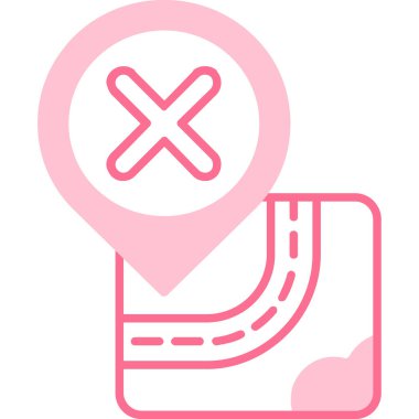 Harita konumu simgesi doldurulmuş - taslak biçimi