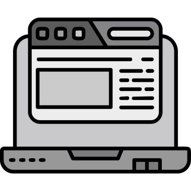 Bilgisayar masaüstü simgesi. beyaz arkaplanda izole edilmiş bilgisayar vektör simgesi web renk simgesi