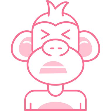 kızgın çizgi film maymun simgesi