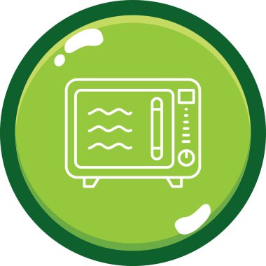 Bir gazın yeşil simgesinin vektör çizimi