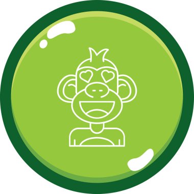 maymun ikon vektör illüstrasyonu