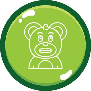 Tatlı bir çizgi film ayısının vektör çizimi