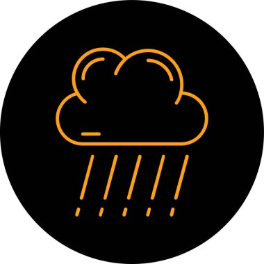 yağmur ikonu vektör illüstrasyonu