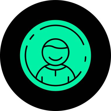 Benzersiz insan simgesi vektör çizgisi