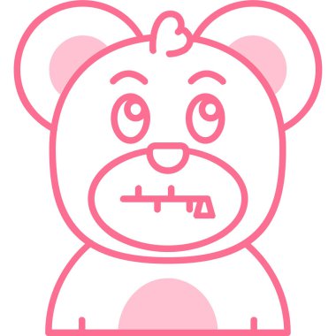 kızgın simge, vektör illüstrasyonu beyaz arkaplanda izole edildi