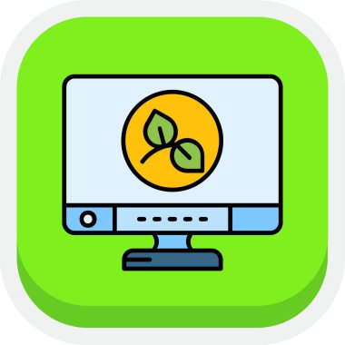 Ekoloji düz vektör simgesi