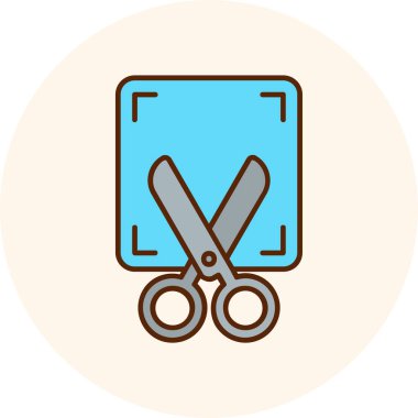 makas simgesi vektör illüstrasyonu